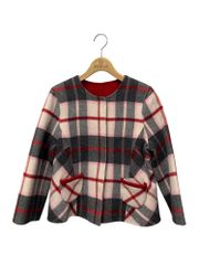 フォクシーブティック 45101 カーディガン 38 レッド シルク混 Vネック