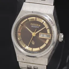 QZ シチズン 4-751698 ブラウン文字盤 デイデイト レディース腕時計 2000000 NSK KRK
