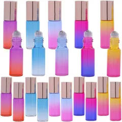 ルボナリエ ロールオンボトル 可愛い ガラス 化粧水 携帯 アロマオイル用ボトル アロマオイル容器 5ml 20本 セット (ゴールドキャップ) [ゴールドキャップ]