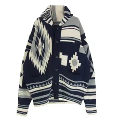 TMT ティーエムティー 24AW TKN-F2401 NATIVE KNIT CARDIGAN ネイティブ ニット カーディガン ネイビー系 L【中古】のサムネイル