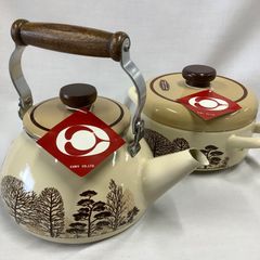 EJIRY エジリー ホーロー 両手鍋 片手 鍋 木かげ 北欧 レトロ - メルカリ