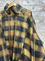 【タグ付き】 伊太利屋 チェック オーバーサイズ シースルー ジャケット size9のサムネイル