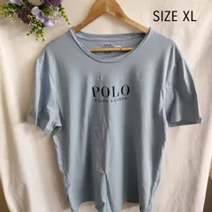 【XL】海外古着　POLO Ralph　Lauren　水色　ライトブルー　シンプル　Tシャツ　ゆったり　大きいサイズ