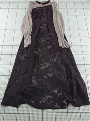 ◇ Θ カナ kana 01-1003-0002 レース切替ロングワンピース M レッド系 レディース E  【1601150025685】