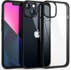iPhone 13用耐衝撃透明ケース 6.1インチ ブラック 247K1220