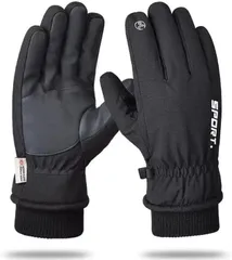 アウトドアグローブ 防寒 あったか裏起毛 スマホ対応 ブラック 246K1169