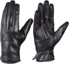 株式会社カツト レディース ラム革 手袋 レザー 婦人 羊革 革手袋 フルフィンガー 黒 ビジネス フォーマル カジュアル ファッション 暖かい 本革 子羊 ラムスキン フィット感 防寒 軽量 保温性 プレゼント (TB-019,  M)