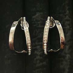AU 750.ホワイト18 K金製品 アフリカ産天然ダイヤモンド装飾万能