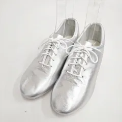 CROWN 未使用品 JAZZ レースアップシューズ サイズ5 バレエシューズ シルバー レディース クラウン【中古】6-0223G◎