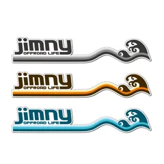 (透明) ジムニー サイドデカール 小 30cm バラ売り 右 1枚 海 jimny ノマド シエラ アウトドア リア ステッカー おしゃれ シンプル かっこいい 四駆 オフロード ステッカーチューン イメチェン マリンスポーツ サーフィン 川 サップ サーフ