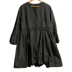 美品 FOXEY フォクシー Spring Flare Coat シルク スプリング フレアコート 36707 サイズ40 ブラック レディース 古着 中古 USEDのサムネイル