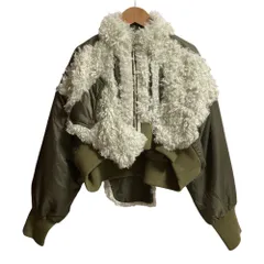 美品 25AW UN3D. アンスリード BIG BOA FLAP DOCKING BZ ビッグボアフラップドッキングブルゾン サイズ38 カーキ レディース 古着 中古 USEDのサムネイル