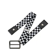 [レグエイト] ゴム ベルト レディース バックル 楽々 カジュアル ストレッチ バックルレス 韓国 便利 体型カバー 伸縮 調節 自在 5色展開 (ギンガムチェック) [ギンガムチェック]