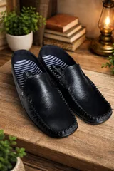 【残りわずか】ローファーレインシューズ　ブラック S/M/L