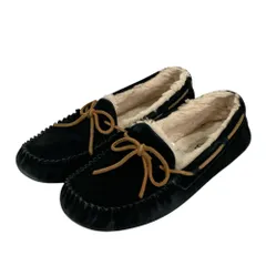 UGG アグ スウェード モカシンシューズ SN5612 サイズUSA8 25cm ブラック レディース 古着 中古 USED
