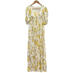 未使用 23SS gelato pique ジェラートピケ ミモザ カップ付きワンピース F イエロー  レディース 古着 中古 USED