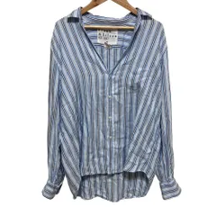 美品 Frank&Eileen フランクアンドアイリーン EILEEN ストライプ ロングスリーブ シャツ ブラウス サイズXS ブルー レディース 古着 中古 USED