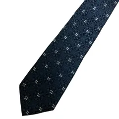 美品 COMME des GARCONS HOMME コムデギャルソンオム 小紋柄 ナロータイ シルク ネクタイ グリーン メンズ 古着 中古 USEDのサムネイル