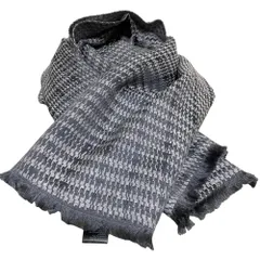 新品同様 GIORGIO ARMANI ジョルジオアルマーニ シルクウール マフラー ストール グレー レディース 古着 中古 USED