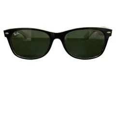 美品 Ray-Ban レイバン NEW WAYFARER ニューウェイファーラー サングラス RB2132 ホワイト×ブラック メンズ レディース 古着 中古 USED