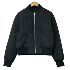 美品 RL RALPH LAUREN ラルフローレン ウール キルティングジャケット ブルゾン サイズ9 ブラック レディース 古着 中古 USED