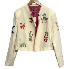 未使用 26SS ZARA ザラ フラワー エンブロイダリージャケット Mサイズ アイボリー レディース 古着 中古 USED