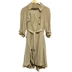 良品 FENDI フェンディ シルク トレンチコート サイズ46 ベージュ レディース 古着 中古 USED