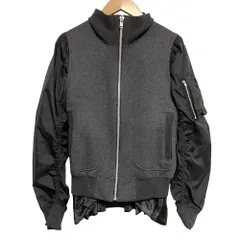 美品 sacai luck サカイラック ドッキングブルゾン ジャケット サイズ2 グレー レディース 古着 中古 USEDのサムネイル