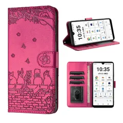 マグネット式 カード収納 全面保護 本革 上質PUレザー カバー カバー カバー 手帳 手帳 ケース ケース ケース ケース ケース 3 3 エイス エクスペリア スタンド機能(ローズレッド) エクスペリア ソニー かわいい猫と美しい桜柄 スマホケース 手帳型