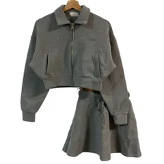 美品 24AW EIMY ISTOIRE エイミーイストワール ジャージーブルゾンセットアップ 1124602685 サイズF グレー レディース 古着 中古 USED