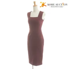 ■ カレンミレン KAREN MILLEN ロングワンピース ノースリーブ トップス レディース 36 (S相当) 赤茶 ワインレッド