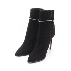 JIMMY CHOO ジミーチュウ ロングブーツ 37 黒 レザー スエード - メルカリ