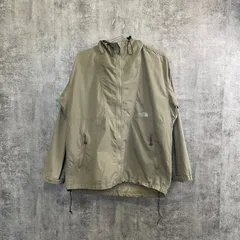 【T-412】THE NORTH FACE Lサイズ マウンテンパーカー ベージュ フード付き ナイロンジャケット ノースフェイス アウトドア ジップアップ メンズ 古着 軽量 アウター 春秋人気ブランド