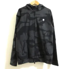 良品 HYDROGEN ハイドロゲン カモフラ柄 ジップアップパーカー サイズM ブラック メンズ 古着 中古 USED