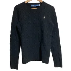 美品 Polo by RALPH LAUREN ポロバイラルフローレン ウールカシミヤ ケーブルニット セーター サイズXS ブラック レディース 古着 中古 USED