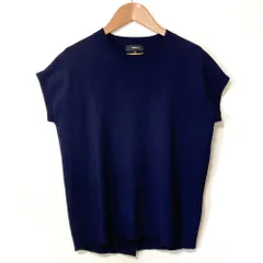 美品 Theory セオリー RP KNIT CROSS BACK プルオーバー カットソー サイズS ネイビー レディース 古着 中古 USED