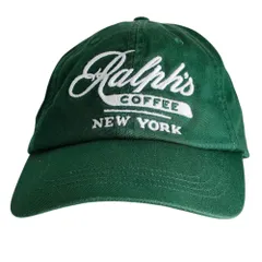 良品 POLO RALPH LAUREN ポロラルフローレン ラルフズコーヒー キャップ 帽子 59cm グリーン レディース 古着 中古 USED