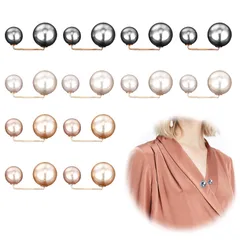 新品 ピンブローチ パール ブローチ （12個セット） ブローチピン レディース ウエストブローチ 襟ピン 安全ピン ショールピン ファッションパールブローチ ジーンズ ウエスト調整 おしゃれ 人気 母の日 ギフト 卒業 謝恩会 入園 結婚式 誕生日 縫製不要