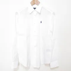 美品 POLO RALPH LAUREN ポロラルフローレン リネン100％ リラックスフィット ポニーロゴ刺繍 ロングスリーブ シャツ XS ホワイト メンズ 古着 中古 USED