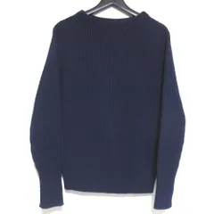 美品 ANDERSEN-ANDERSEN アンデルセンアンデルセン 5G ネイビーシリーズ 長袖 ニット セーター XSサイズ ネイビー メンズ 古着 中古 USEDのサムネイル