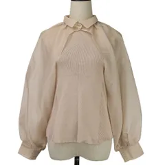 美品 23AW CELFORD セルフォード ボレロシャツ付きニットプルオーバー ONESIZE ベージュ レディース 古着 中古 USED