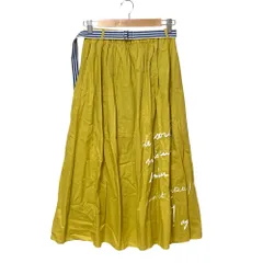 美品 To b. by agnes b. トゥービー バイ アニエスベー プリントスカート 38 イエロー レディース 古着 中古 USED