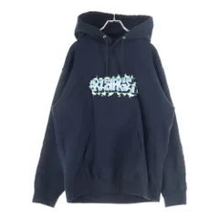 X-LARGE (エクストララージ) LOGO EMBROIDED HOODIE ロゴ刺繍 プルオーバーパーカー ブラック