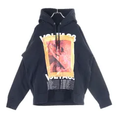 DIESEL (ディーゼル) グラフィックプリント プルオーバーパーカー ブラック