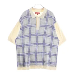 Supreme Plaid Knit S/S Polo （ニットポロ）White Supreme Plaid Knit S S Polo White Men's - SS24 - US