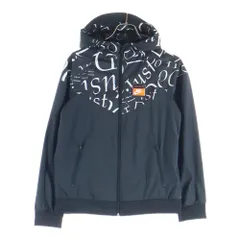 NIKE (ナイキ) ロゴプリント ジップアップジャケット フーディ DB5491-010 ブラック