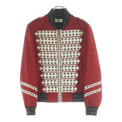 SAINT LAURENT PARIS (サンローランパリ) 20SS ビジューデザイン ナポレオン テディジャケット ブルゾン レッド 598813 Y287Sのサムネイル