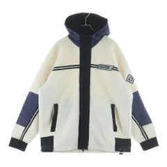 GIVENCHY (ジバンシィ) Shearling Zipped Jacket ロゴラバー シアリングジップジャケット フーディー ホワイト BM006A308Xのサムネイル