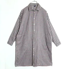 【美品】ピンクハウス★上質ゆったりシルエット♪ チェック柄シャツミニワンピース 赤×紺系 z18509