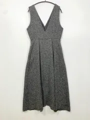 La-gemme ラジェム フレアスリーブ Vネック ジャンパースカート ワンピース sizeM/黒 ■■ レディース